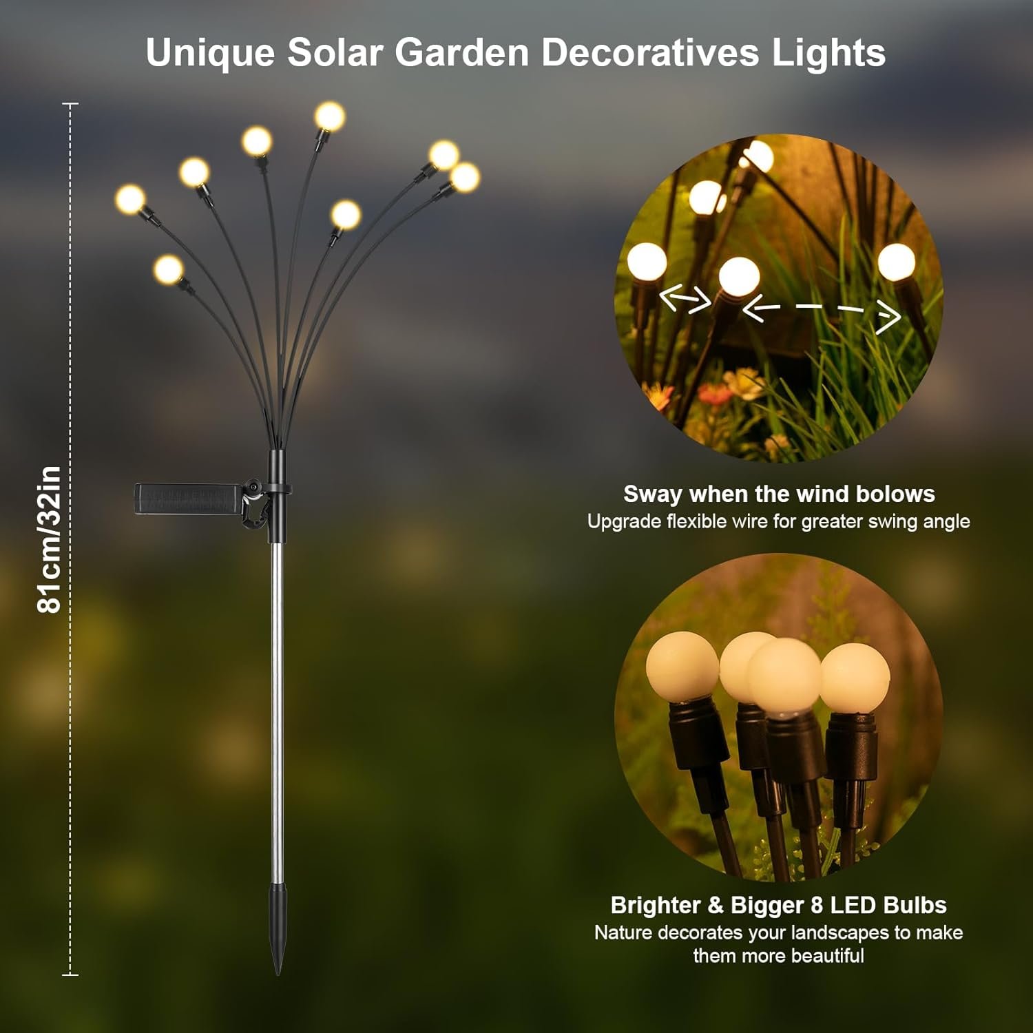 Outdoor Firefly Swaying Solar Lights