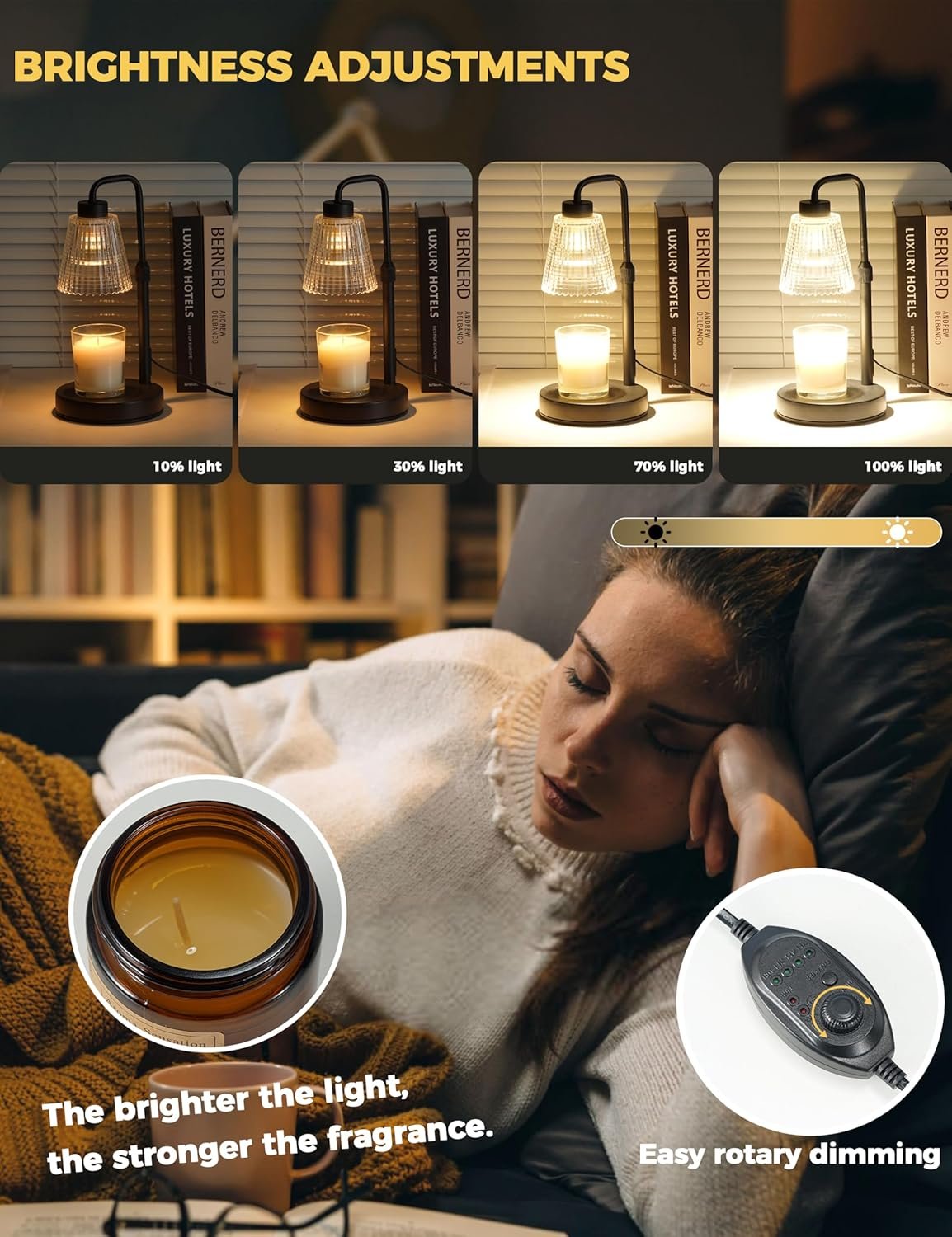 Dimmable Candle Warmer Lamp